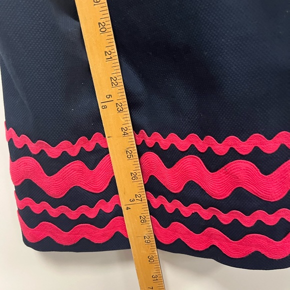 Vineyard Vines Strapless Dress Navy/ Pink Sz. 6 - Picture 5 of 9